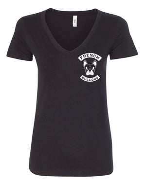 Frenchie Brigade  V Neck Shirt